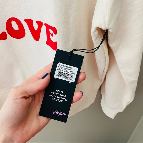 Wildfox All You Need Is Love Sweater Sz Small - Picture 10 of 13